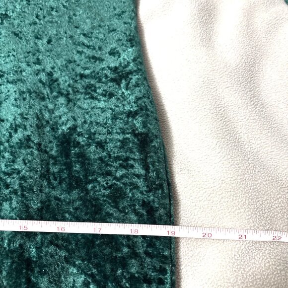 Vintage Emerald Green Velvet Petite Midi Dress By Jazz Long Sleeve - Picture 7 of 8